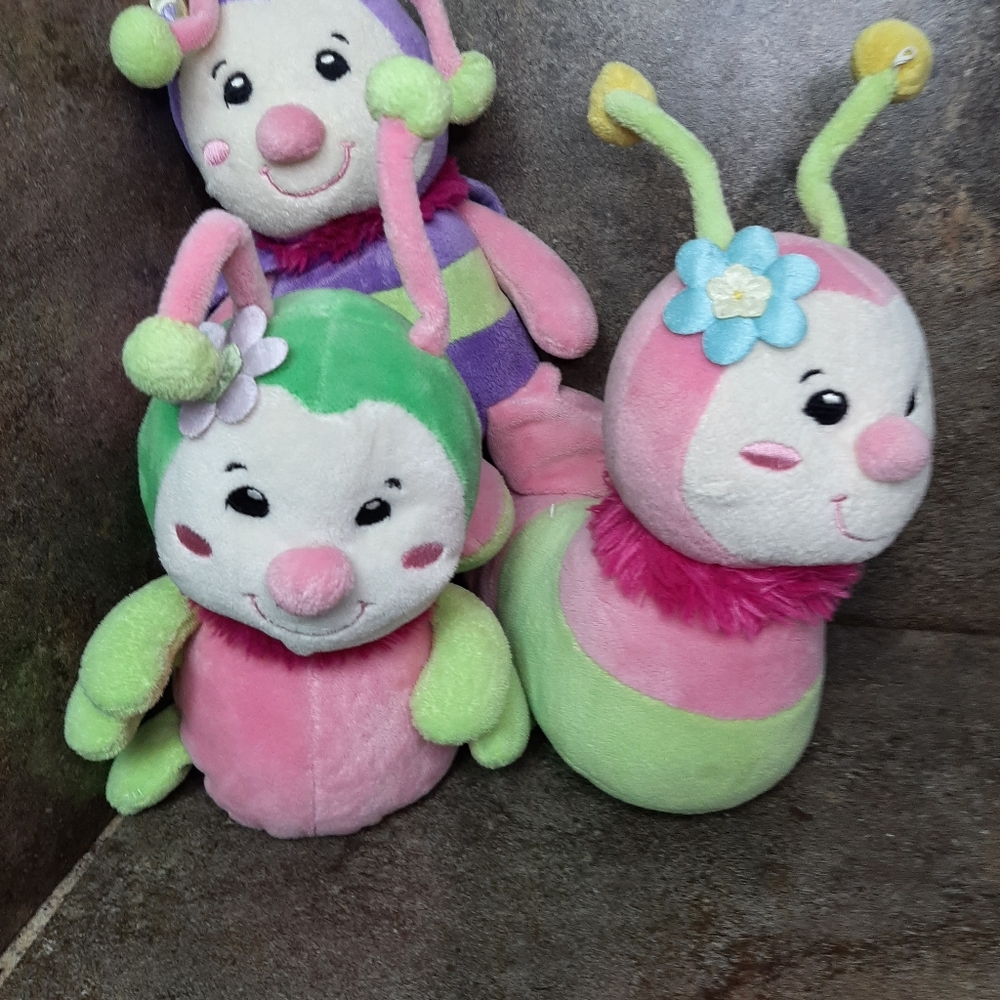 The Petting Zoo Lot plush, caterpillar, ladybug